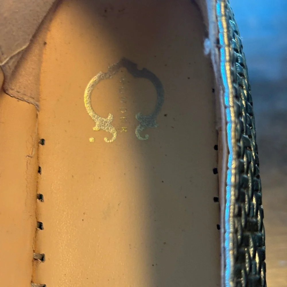 C Wonder Gold Leather Textured Flats